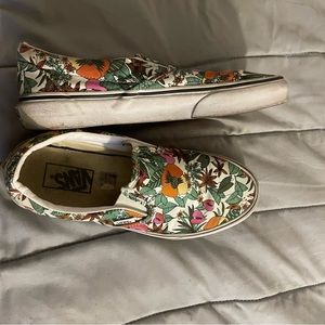 Floral slip on Vans